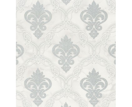 Обои белые Дамаск Euro Decor виниловые Marquise арт. 9097-00